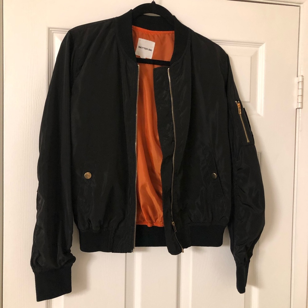 Black bomber jacket